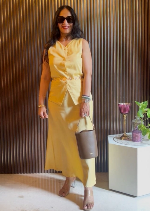 Sunshine Yellow Sleeveless Co-ord Set