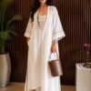 Elegant Off-White Kaftan Style Kurta Set for Women